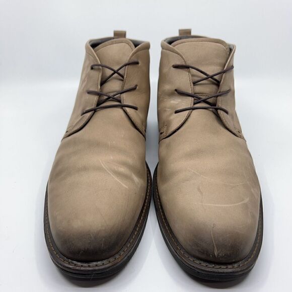 Ecco Biarritz Mens Size EUR 47 US 13 Beige Chukka Boots Dress Shoes main image 7